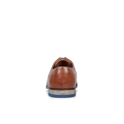 Boys brown textured smart shoes